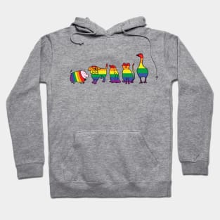 Cute Animals Group Ready For Pride Month Hoodie